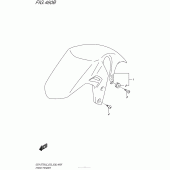 Схема вузла: Переднє крило (Gsx-S750Al5 E28) для Suzuki GSX-S750