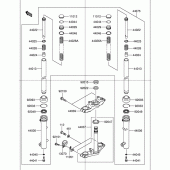 Схема вузла: Вилка передньої осі для Suzuki DR-Z110