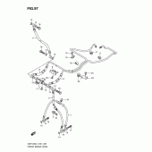 Схема вузла: Передній гальмівний шланг (Gsf1250al1 e21) для Suzuki GSF1250 Bandit