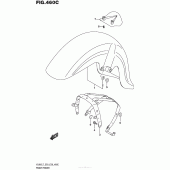 Схема узла: Переднее крыло (Vl800L7 E33) для Suzuki VL800 Boulevard C50