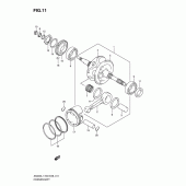 Схема вузла: Колінчастий вал & Поршень для Suzuki AN400 Burgman (EU analogue of SkyWave)