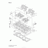 Схема узла: Головка цилиндра для Suzuki GSX-R600