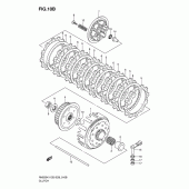 Схема вузла: Зчеплення (Model k6) для Suzuki RM250
