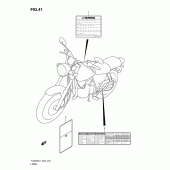 Схема узла: Информационные наклейки для Suzuki TU250