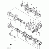 Схема узла: Трансмиссия для Suzuki DR650 DR650R