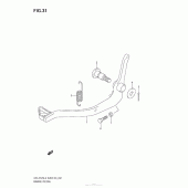 Схема узла: Лапка тормоза для Suzuki DR-Z125 DR-Z125L
