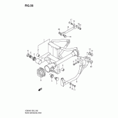 Схема узла: Задний рычаг подвески для Suzuki VZ800 Intruder M800/ Boulevard M50