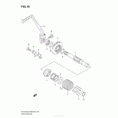 Схема узла: Кикстартер для Suzuki DR-Z125 DR-Z125L