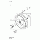 Схема вузла: Ступиця переднього колеса для Suzuki VZ1600 Marauder M1600