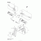 Схема узла: Ручки руля (An650A L2 E28) для Suzuki AN650 Burgman (EU analogue of SkyWave)
