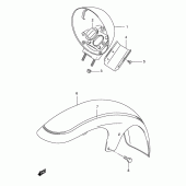 Схема узла: Переднее крыло (Model k3) для Suzuki VS1400 Intruder 1400