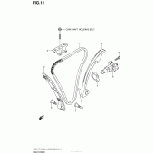 Схема вузла: Ланцюг ГРМ & Натягувач & Заспокоювач Suzuki GSX-R1000