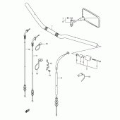 Схема вузла: Кермо & Тросики (With out cowling) для Suzuki SV650