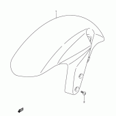 Схема вузла: Переднє крило для Suzuki GSX-R750