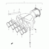 Схема узла: Воздушный фильтр для Suzuki GSX750 Katana