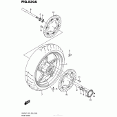 Схема вузла: Переднє колесо Suzuki SV650