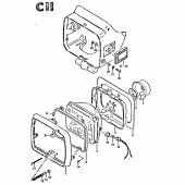 Схема узла: Фара (E2) для Suzuki GSX750
