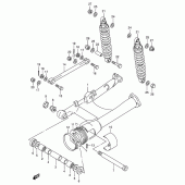 Схема вузла: Задній важіль підвіски (E1) для Suzuki VX800 VX800