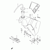 Схема узла: Топливный бак для Suzuki RMX250
