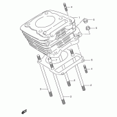 Схема вузла: Циліндр для Suzuki DF125