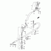 Схема вузла: Задній гальмівний циліндр Suzuki DR250