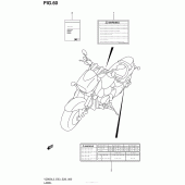 Схема узла: Информационные наклейки (Vz800L3 E28) для Suzuki VZ800 Boulevard M50