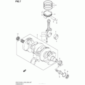 Схема вузла: Колінчастий вал Поршень для Suzuki GSX-R1000