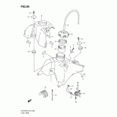 Схема узла: Топливный бак для Suzuki DR-Z70