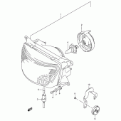 Схема вузла: Фара (Model r/s) для Suzuki RF900