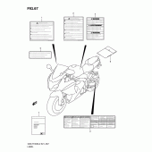 Схема вузла: Інформаційні наклейки (Gsx-r1000l2 e24) для Suzuki GSX-R1000