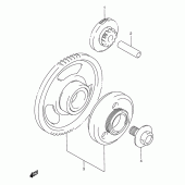 Схема вузла: Привід стартера Suzuki GSX750 Katana