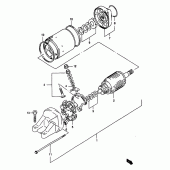 Схема вузла: Стартер електричний для Suzuki GSF1200 Bandit