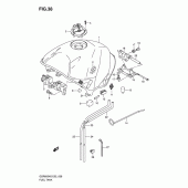 Схема узла: Топливный бак (Model k6) для Suzuki GSR600