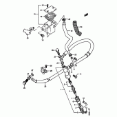 Схема узла: Задний тормозной цилиндр для Suzuki DR650 DR650S