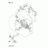Схема вузла: Дросельна заслінка (Model k9) для Suzuki VZ800 Intruder M800/ Boulevard M50
