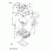 Схема узла: Передняя головка цилиндра & Прокладка головки & Свеча зажигания для Suzuki VL1500 Boulevard C90T B.O.S.S