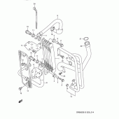 Схема вузла: Олійний охолоджувач для Suzuki DR650 DR650S