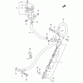 Схема вузла: Задній гальмівний циліндр Suzuki GS500