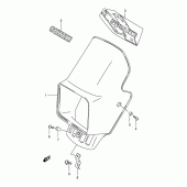 Схема вузла: Накладка фари (Model r/s/t) для Suzuki DR350