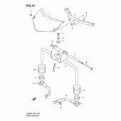 Схема узла: Передний кронштейн для Suzuki DL650 V-Strom