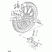 Схема вузла: Переднє колесо (Dr400sx) для Suzuki DR400