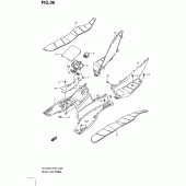 Схема узла: Полик & Нижний подкрылок для Suzuki UH125 Burgman