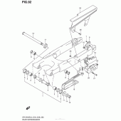 Схема вузла: Задній важіль підвіски Suzuki DR-Z400 DR-Z400S