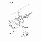 Схема вузла: Фара (Model g/j/k/l/m) для Suzuki LS650 Savage