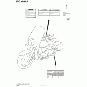 Схема вузла: Інформаційні наклейки (Vl1500Tl6 E28) для Suzuki VL1500 Boulevard C90T