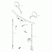 Схема вузла: Кермо & Тросики для Suzuki DR125