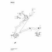 Схема узла: Система индукции воздуха для Suzuki SV1000