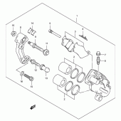 Схема вузла: Передній гальмівний супорт для Suzuki UH150 Burgman