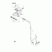 Схема вузла: Передній гальмівний циліндр Suzuki RM125