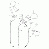 Схема узла: Руль & Тросики (Model s/t) для Suzuki GSX600 Katana